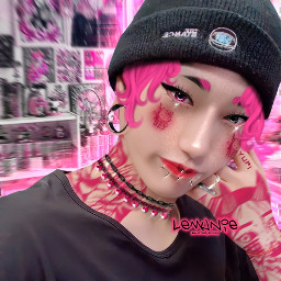 mina san choisan ateez atiny kpop manipulation emo goth pink tattoo piercing