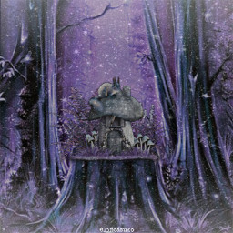 freetoedit myedit nature forest fairy mushroom purpleedit