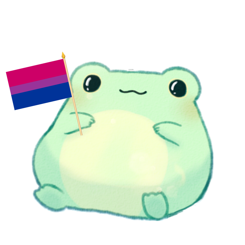 Pridemonth Bisexual Bi Bifroggo Sticker By Mitsurihashira