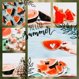 summer watermelon fruit food collage hellosummer challenge freetoedit unsplash ccsummermoodboard summermoodboard