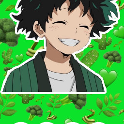 dekumidoriya deku emoji brocolihead green emojibackground freetoedit