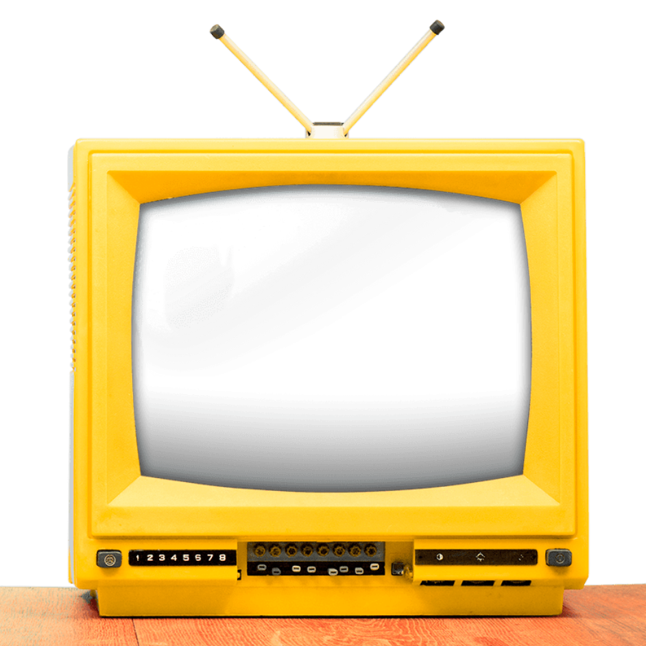 tv yellow vintage retro sticker by constancekeller
