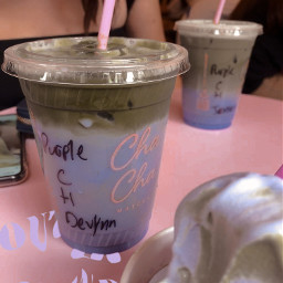 latte purple green aesthetic pretty freetoedit