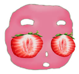 face mask facemask gacha gachalife gachaclub strawberry strawberryface strawberryfacemask strawberrymask pink pinkmask pinkfacemask spa spaday strawberrys freetoedit