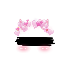 pinkaesthetic eyecover blush pink heart heartcrown devilcore pinkdevil devilhorns horns emojicrown emoji flower flowercrown neon neonaesthetic freetoedit