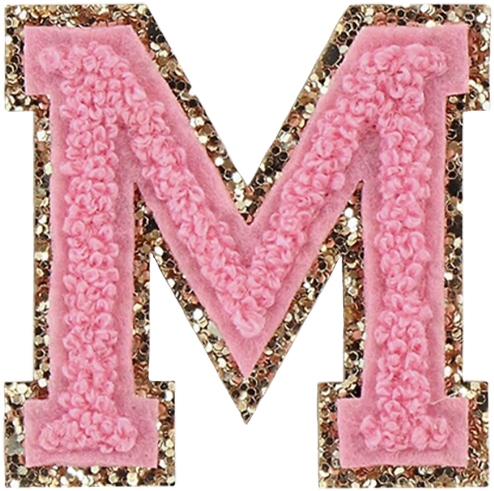preppy stickers letters m pink holaaa sticker by @ivicortez