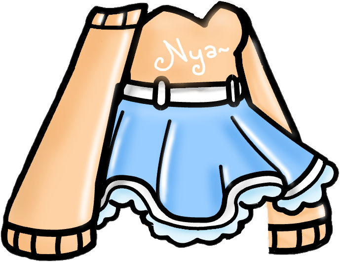 yellow blue shirt skirt gacha freetoedit sticker by @sxennaa