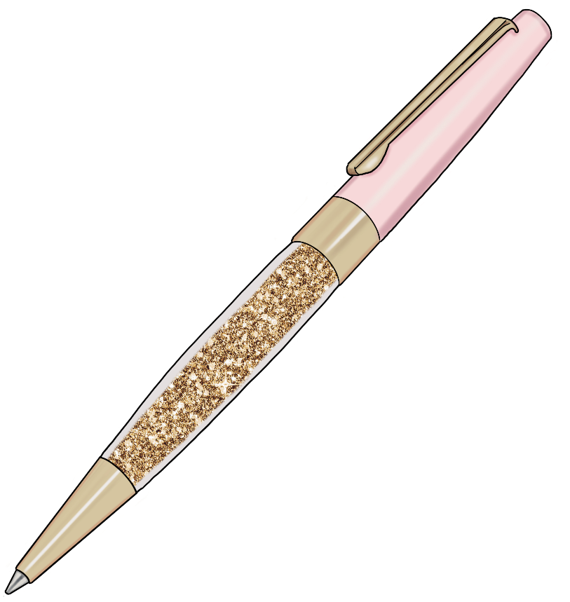 glitterpen pen write ballpointpen sticker by @stacey4790