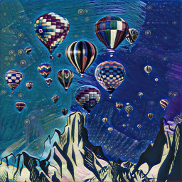 night mountains balloons sky freetoedit srchotairballoons hotairballoons