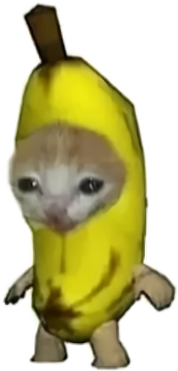 banana bananacat cat meme memes sticker by @neoxenoad