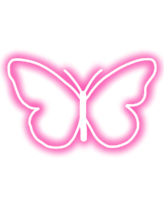 butterfly neon pink doligp freetoedit