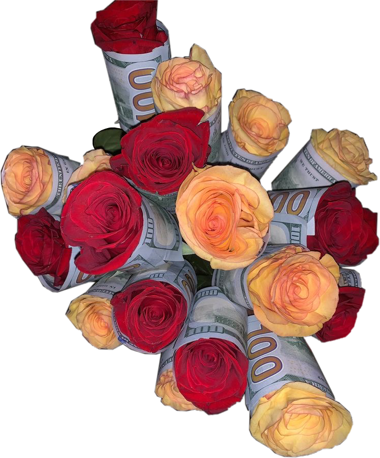 money flowers 100dollarbill sticker by fendiibarb