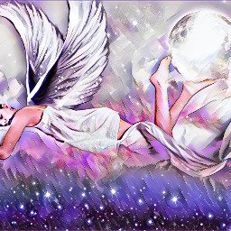 unicorn sleep night moon floatingonclouds clouds floating magic sky wings flying angel magiceffect pink purple white beautiful freetoedit local srcunicornhorn unicornhorn