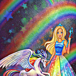 rainbow rainbowaesthetic space galaxy princess freetoedit srcundertherainbow undertherainbow