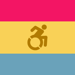 lgbt lgbtq pride disabled disability flag pan pansexual freetoedit