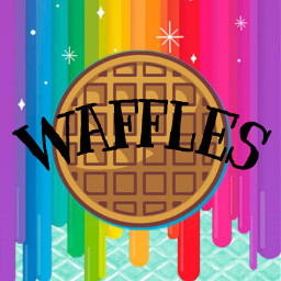 waffles rainbow freetoedit colorpaint