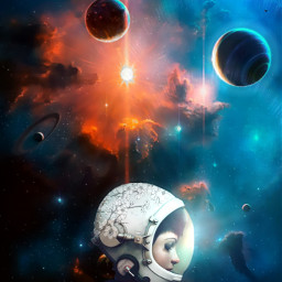 space astrounaut syfy heavens above inspire future planets colorful starchild freetoedit