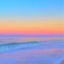 remix remixed dawn beach ocean waves sunrise morning freetoedit