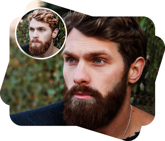 ひげを生やした男性