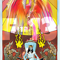 f13 fantasy imagination rockstar kingofrock king fire flames burning phoenix art nopants freetoedit
