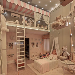 freetoedit disney princess fairytale ledlights fairylights teddybear pink bedroom kidroom kids bed