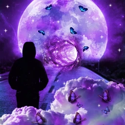 purple clouds butterflys stars moon magic imagination ccpurpleveryperiaesthetic purpleveryperiaesthetic