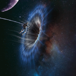 freetoedit space astronaut blackhole wormhole hole planet stars fear terror