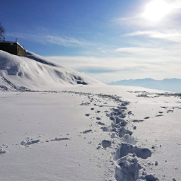 mountain snow footsteps beautiful sun cold 🥶 local pcmydreamdestination mydreamdestination