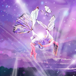 freetoedit purple butterflies surreal surrealism purpleaesthetic mystical fantasy purplesunset sparkles colorfilter ripples glitter lensflare relfective pink lavender