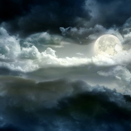 background clouds moon nightsky freetoedit