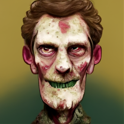 portrait cartoon zombie horror creepy freetoedit