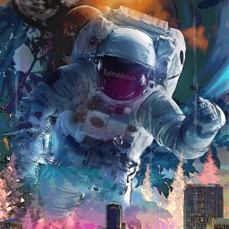 aesthetic astronaut outherspace town tree earth moon freetoedit local srcthespaceman thespaceman