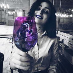 freetoedit glass wine girl cheers purple lips condividiresponsabilmente srcthespaceman thespaceman