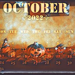 herbst october calendar autumn picture orange freetoedit