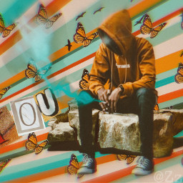 background collageart man butterflys collageframeaesthetic collagefun frameart collageoftheday freetoedit