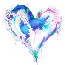 heart watercolor abstract freetoedit background