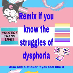 freetoedit pride dysphoria genderqueer transrights lgbtq demigirl gendersucks
