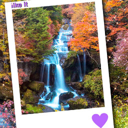 heart love nature waterfall trees colorful flowers water purpleaesthetic purple purpleheart freetoedit srclikeitframe likeitframe
