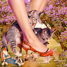 freetoedit nature outdoors countryroad kitten shoes mouse
