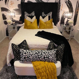 freetoedit bedroom masterbedroom black yellow
