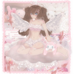 angel pink fluffy kawaii anime gachaclub gacha edit art drawing cute cinnamoroll mymelody sanrio