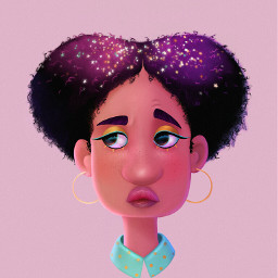 myillustration girl glitter facialexpession colorful illustration funny characterdesign drawnbyme