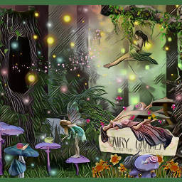 nature fairies mushroom mushrooms lights snails freetoedit